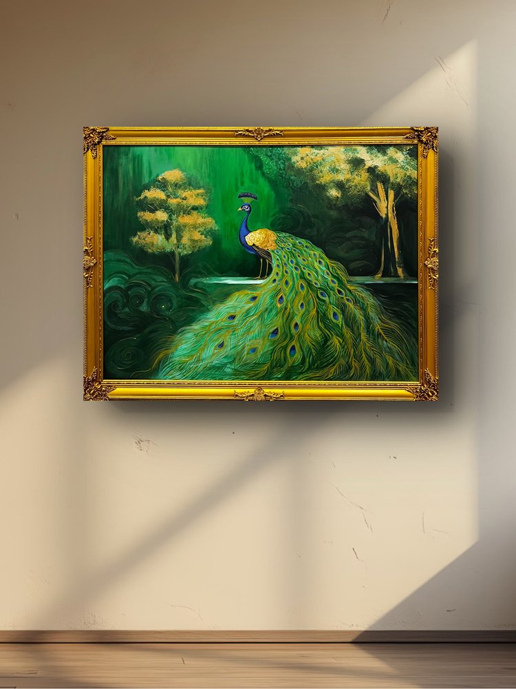 Emerald Peacock (framed)