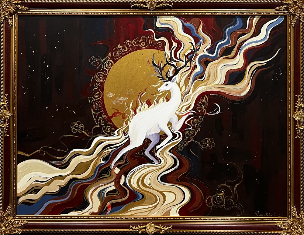 White Deer and Golden Moon